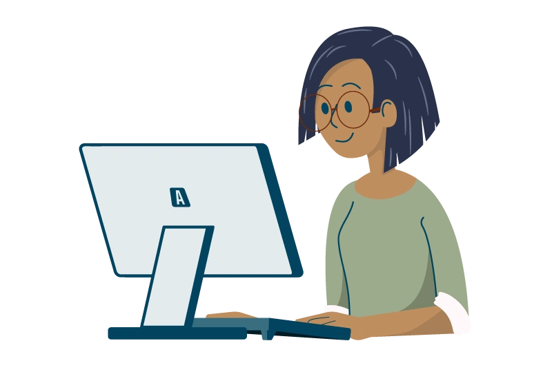 Illustrated character using computer