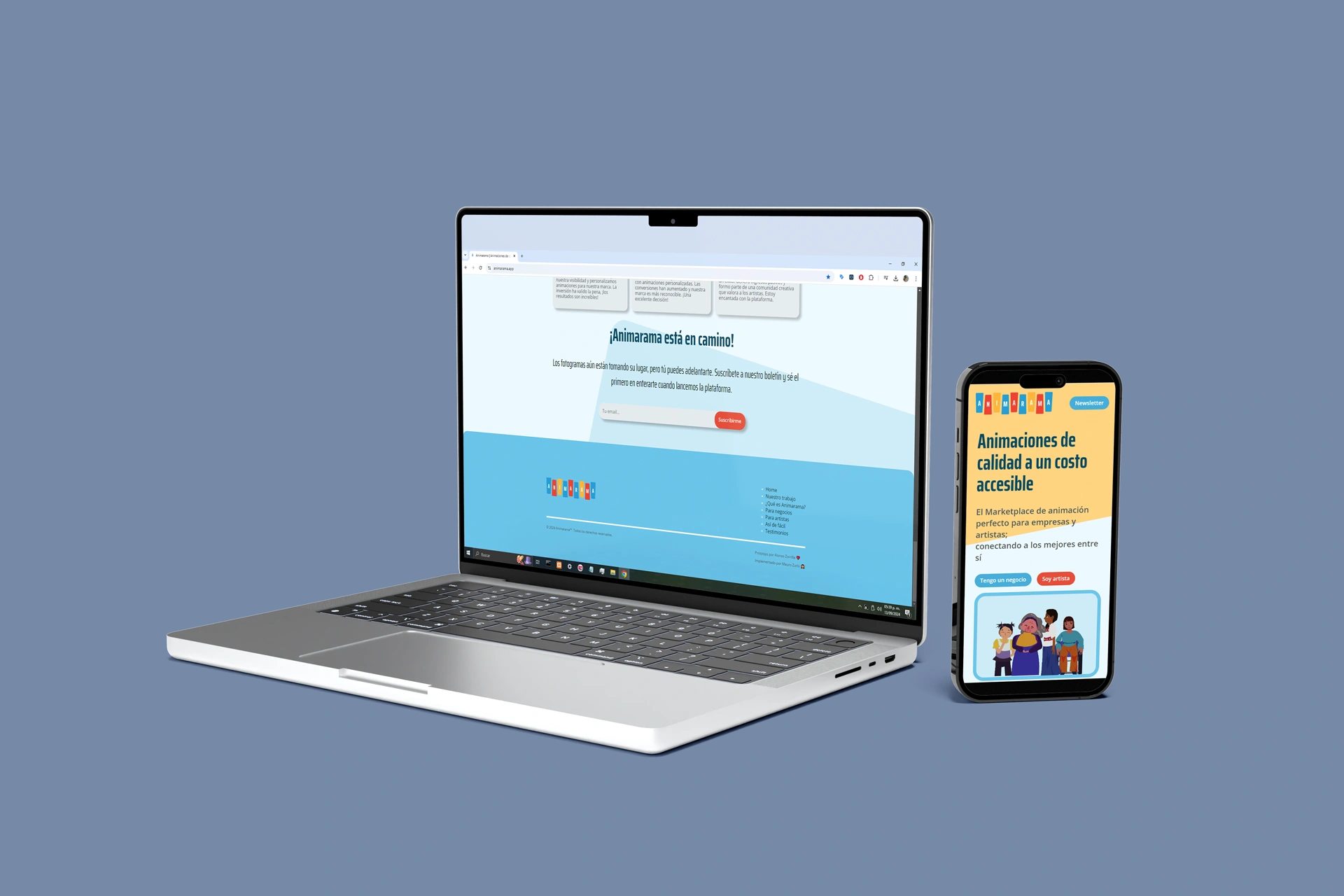 Website mockup