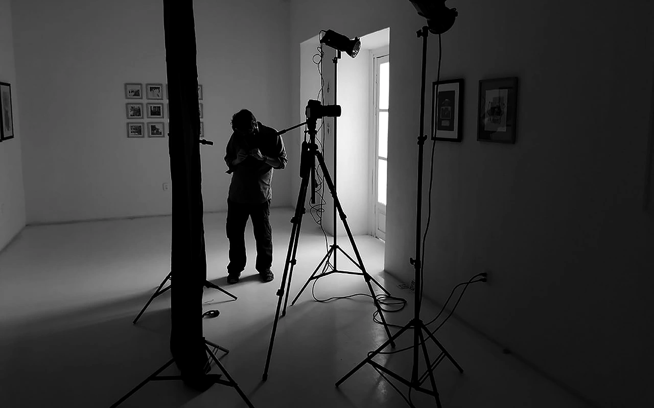 Photo of team making the artwork archive